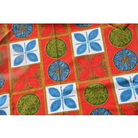 2 Vorhänge Aus Baumwollmischung Den 70Ern/Lxb Ca. 133x109cm Vintage Retro Fensterdeko Wohndeko Flower Power von CreativeMacroArt