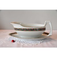 Art Déco Saucière/Soßenschüssel Seltmann Weiden Porzellan Goldrand Blumendekor 30Er 40Er Vintage Retro Art Déco Saucière/Soßenschüssel Seltmann Weiden Porzellan Goldrand Blumendekor 30Er 40Er Vintage Retro von CreativeMacroArt