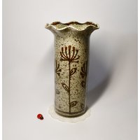Blumenvase Von Töpferei Massemühle Wagner Aus Keramik/26cm Hoch Studiokeramik 80Er Vintage Wohndeko Handarbeit von CreativeMacroArt