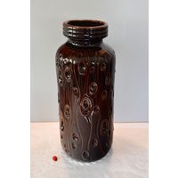 Bodenvase/Scheurich 288-40 Keramik Vintage 60Er 70Er West German Pottery Tropfenrelief Retro Vase von CreativeMacroArt