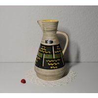 Henkelvase Von Bay Keramik 266-17/Handgemaltes Dekor 60Er Mid Century West German Pottery Vintage Retro Wohndeko von CreativeMacroArt
