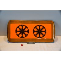 Herbolzheim Kuchenplatte 196-36/Servierplatte Keramik Flower Power 70Er Jahre West German Pottery Vintage Retro von CreativeMacroArt