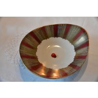 Hübsche Schale/Schüssel Bavaria Elfenbein Porzellan Golddekor 50Er 60Er Mid Century Nierenform Vintage Retro von CreativeMacroArt