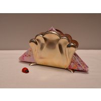 Hübscher Serviettenhalter Aus Versilbertem Metall/Serviettenständer 11x4x9cm Briefhalter 60Er 70Er/ Mid Century Vintage Retro von CreativeMacroArt