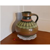 Kmk Kupfermühle Keramikkrug/Kanne Vase 16cm Hoch West German Pottery Vintage Retro 70Er Wohndeko Tischdeko von CreativeMacroArt