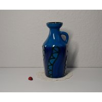 Kultige Henkelvase Von Veb Strehla/Ddr Ostalgie 18cm Hoch Fat Lava 70Er Vintage Wohndeko Tischdeko Keramik von CreativeMacroArt