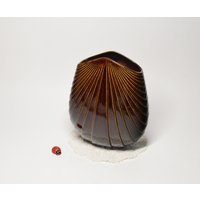 Rosenthal Studio-Linie Fächervase Aus Keramik in Braun/15cm Hoch Max Füssl Vintage 70Er Space Age Wohndeko von CreativeMacroArt