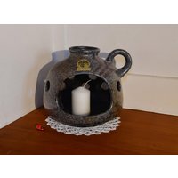 Ruscha Art 1013 Großes Windlicht/Kerzenhalter 15, 5cm Hoch Keramik 60Er 70Er Fat Lava Vintage Laterne Wohndeko von CreativeMacroArt