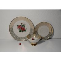 Sammeltassengedeck 3Tlg Aus Porzellan/Teegeschirr Z & Co. Tirschenreuth Vintage 60Er Mid Century Kaffeekränzchen Shabby von CreativeMacroArt