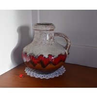 Scheurich Henkelvase 423-18 Aus Keramik/Fat Lava West German Pottery Vintage Retro 70Er Wohndeko Tischdeko von CreativeMacroArt