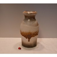 Scheurich Vase 208-21 Aus Keramik/Helle Brauntöne Blumenvase Tischdeko 60Er 70Er West German Pottery Vintage Retro Kult von CreativeMacroArt