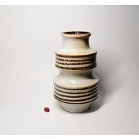 Scheurich Blumenvase 267-20 "Pagode" Aus Keramik in Creme-Braun/West German Pottery Vintage 70Er Wohndeko Fat Lava Tischdeko von CreativeMacroArt