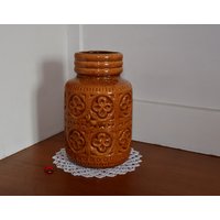 Scheurich Vase 289-18 Aus Keramik/Hellbraun 70Er Jahre Vintage Retro West German Pottery Wohndeko Tischdeko von CreativeMacroArt