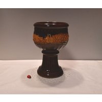 Scheurich Vase 706-20 "Rosenpokal"/Übertopf Keramik in Beige-Braun 70Er Jahre West German Pottery Vintage Retro Wohndeko von CreativeMacroArt