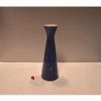 Schlanke Vase Von Metzler & Ortloff Ilmenau Aus Porzellan/Echt Kobalt Goldrand 22cm Hoch 70Er Jahre Tischdeko Vintage Retro von CreativeMacroArt