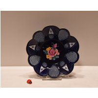 Süße Schale Aus Durchbruchporzellan Von Adiceram Cluj-Napoca/Made in Romania 16cm Durchm. Vintage Retro Blumendekor Tischdeko von CreativeMacroArt