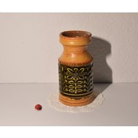 Süße Vase Von Übelacker Ü Keramik 558/15/70Er West German Pottery Beige-Grün Vintage Retro Wohndeko Tischdeko von CreativeMacroArt