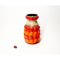 Tolle Bay Keramikvase 64 14 in Rot-Orange/Noppenmuster 70Er West German Pottery Vintage Wohndeko Tischdeko Space Age Tolle Bay Keramikvase 64 14 in Rot-Orange/Noppenmuster 70Er West German Pottery Vintage Wohndeko Tischdeko Space Age von CreativeMacroArt