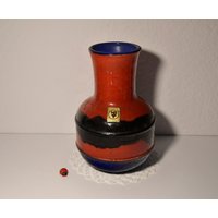 Tolle Keramikvase Von Nb Design 7545-20 in Bunten Farben/70Er West German Pottery Vintage Wohndeko Tischdeko Shabby von CreativeMacroArt