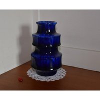 Tolle Scheurich Vase 267-20 "Pagode" in Blau/Keramik 70Er Jahre Vintage Retro West German Pottery Wohndeko Tischdeko von CreativeMacroArt