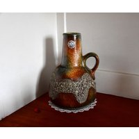 Tolle Vase Von Dümler & Breiden 1054/22 Jig Aus Keramik/Fat Lava 60Er 70Er Brauntöne West German Pottery Henkelvase Vintage von CreativeMacroArt