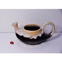 Übertopf Aus Keramik Von Rudolph Ratekau/Pflanzgefäß Fat Lava 19cm Lang West German Pottery Vintage Wohndeko 70Er von CreativeMacroArt