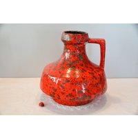 Vase/Es Keramik 863-19 Henkelvase Fat Lava 60Er 70Er True Vintage Mid Century West German Pottery Retro von CreativeMacroArt