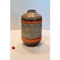 Vase Strehla Form 14 03/Gdr Ostalgie Vintage Keramik Fat Lava 60Er 70Er Kult Blumenvase Retro von CreativeMacroArt