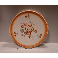 staffel Limburg Domkeramik Tortenplatte/33x31, 5cm Spritzdekor 50Er 60Er Mid Century Retro Vintage West German Pottery von CreativeMacroArt