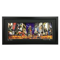 Pop Stars Times Square Papierskulptur 3D Gerahmte Wandkunst von CreativeNuts