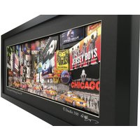 Times Square Broadway Show #3 Papierskulptur 3D Gerahmt, Kunst von CreativeNuts