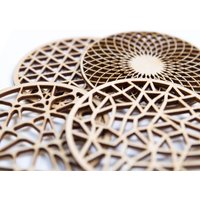 Holz Untersetzer Set "Organo"/Laser Schneiden Von 4 New Home Geschenk Housewarming von CreativeUseofTech