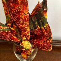 Hellen Herbst Scenic Print Stoff Servietten Mit Serviettenringe von CreativelyPam