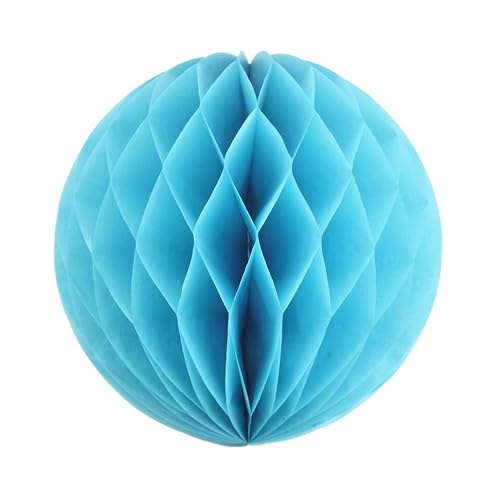 1 Wabenball 20cm // Wabenkugel Honeycomb Hänge Deko Ballon Laternen Aufhänger Waben Bälle Papier Pompons Dekoration Geburtstag Party Hochzeit (hellblau 311) von Creativery