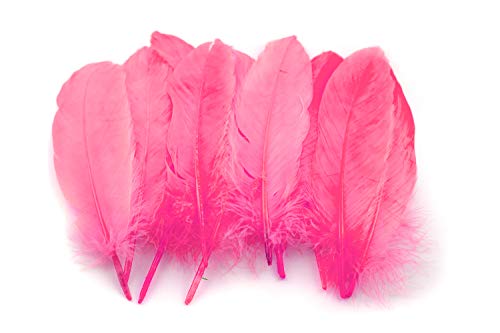 10 Gänsefedern 15-20cm (pink 156) // Echte Federn Bastelfedern Schmuckfedern Dekofedern Vogelfedern Dekofedern von Creativery