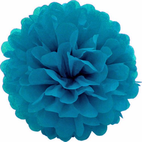 Creativery 10 Papier Pompons 35cm NEU (dunkel türkis 340D) // Pompoms Bommel Kugel Seidenpapier Pom Pom Deko Hängedeko Raumdeko Blumen Pompon von Creativery