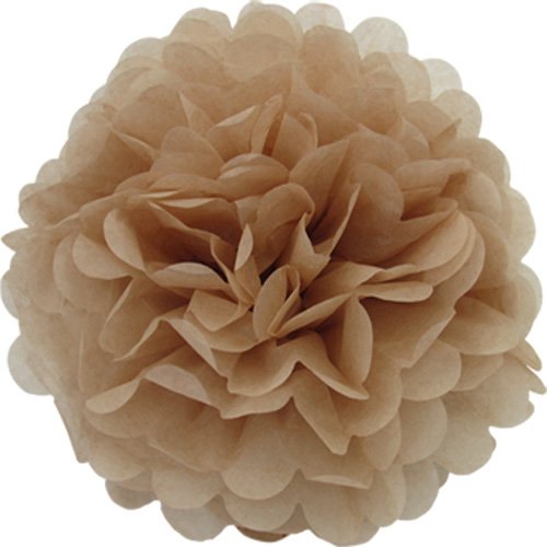 Creativery 10 Papier Pompons 35cm NEU (Taupe 823) // Pompoms Bommel Kugel Seidenpapier Pom Pom Deko Hängedeko Raumdeko Blumen Pompon von Creativery