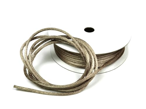 10m Rolle Flechtkordel Satin 2mm, Farbe:dunkel beige - grau 838 10m Rolle Flechtkordel Satin 2mm, Farbe:dunkel beige - grau 838 von Creativery