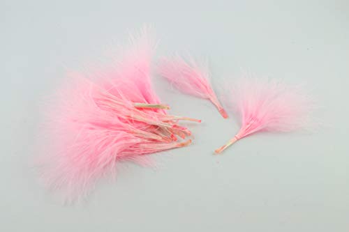 20 Marabu Flaum Federn ca. 7-10cm (rosa 148) // Marabou Marabufedern Bastelfedern Dekofedern Flaumfedern von Creativery