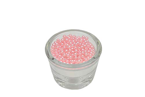 200 Perlen 4mm hell rosa 150 // Kuststoff Bastelperlen Drahtsterne Wachsperlen Perlenkette von Creativery
