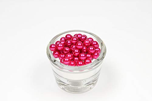 50 Perlen 8mm Fuchsia 187 // Kuststoffperlen Bastelperlen Drahtsterne Wachsperlen Perlenkette Kunstperlen von Creativery