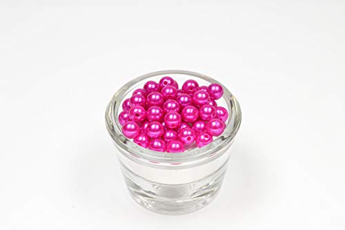 50 Perlen 8mm Fuchsia Orchidee 183D // Kuststoffperlen Bastelperlen Drahtsterne Wachsperlen Perlenkette Kunstperlen von Creativery