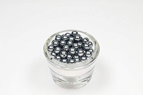 50 Perlen 8mm Silber/grau 077 // Kuststoffperlen Bastelperlen Drahtsterne Wachsperlen Perlenkette Kunstperlen von Creativery