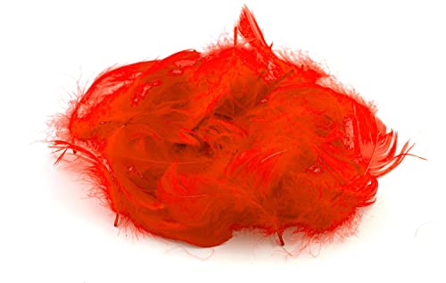 5g Gänsefedern ca. 7-12cm (rot 250) // Gänseflaum Gänsedaunen Federn Bastelfedern Dekofedern Deko Natur von Creativery