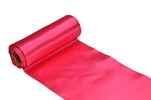 Creativery 9m Rolle Satinband 15cm Fuchsia 187 // Tischläufer Tischband Satin Deko Band Stoff von Creativery