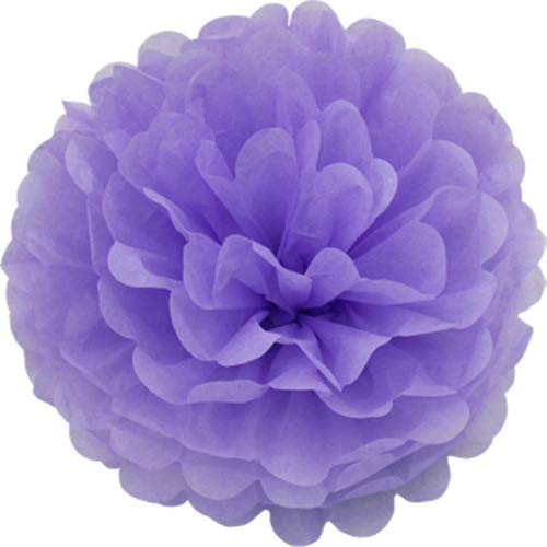 Creativery 1 Papier Pompon 25cm (Flieder 462H) // Pompoms Bommel Papier Kugel Seidenpapier Pom Pom Deko Hängedeko Raumdeko Blumen von Creativery