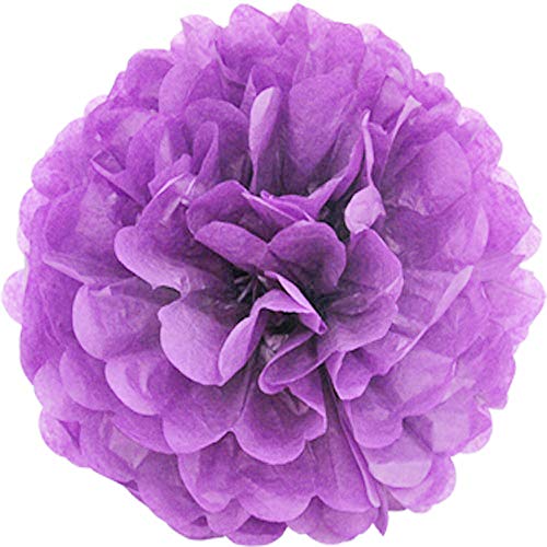 Creativery 1 Papier Pompon 35cm NEU (Flieder/helllila 430) // Pompoms Bommel Kugel Seidenpapier Pom Pom Deko Hängedeko Raumdeko Blumen von Creativery