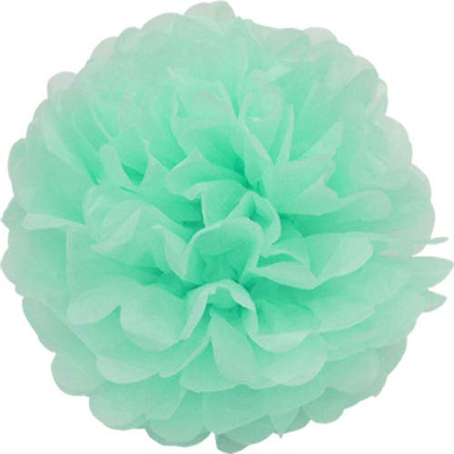 Creativery 1 Papier Pompon 50cm XXL (mintgrün/Mint 513) // Pompom Bommel Kugel Seidenpapier Blumen Deko Hängedeko Raumdeko von Creativery