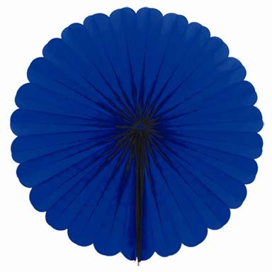 Creativery 1 Papierfächer 35cm (blau 352 / königsblau/Royalblau) / Deko Papier Fächer Rosetten Blumen Raumdeko Papierrosetten Hängedeko von Creativery