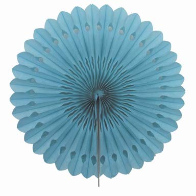 Creativery 1 Papierfächer 40cm (helltürkis/Aqua 314) // Deko Papier Fächer Rosetten Blumen Raumdeko Papierrosetten Hängedeko von Creativery